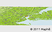Physical Panoramic Map of ZIP code 07304