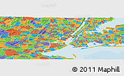 Political Panoramic Map of ZIP code 07305