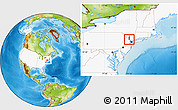 Physical Location Map of ZIP code 07403, highlighted country, highlighted county