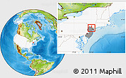 Physical Location Map of ZIP code 07403, highlighted country, highlighted state