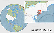 Savanna Style Location Map of ZIP code 07420, highlighted country, highlighted state, hill shading