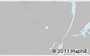 Gray 3D Map of ZIP code 07424, single color outside