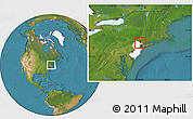Satellite Location Map of ZIP code 07430, highlighted state