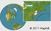 Satellite Location Map of ZIP code 07432, highlighted state