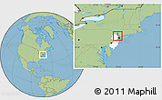 Savanna Style Location Map of ZIP code 07436, highlighted county, highlighted state