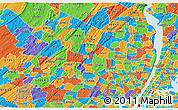 Political 3D Map of ZIP code 07442