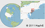 Savanna Style Location Map of ZIP code 07442, highlighted country, highlighted state