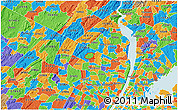 Political 3D Map of ZIP code 07446