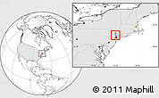 Blank Location Map of ZIP code 07446, highlighted country, highlighted county