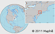 Gray Location Map of ZIP code 07450