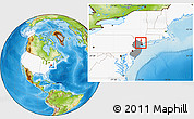 Physical Location Map of ZIP code 07450, highlighted country, highlighted state