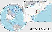 Gray Location Map of ZIP code 07470, highlighted country, highlighted county