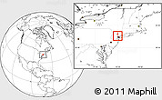Blank Location Map of ZIP code 07501