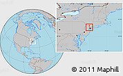 Gray Location Map of ZIP code 07501