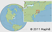 Savanna Style Location Map of ZIP code 07501