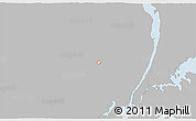 Gray 3D Map of ZIP code 07502, single color outside