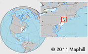 Gray Location Map of ZIP code 07508, highlighted county, highlighted state
