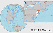 Gray Location Map of ZIP code 07508, highlighted state