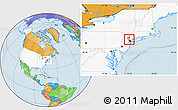 Political Location Map of ZIP code 07513, highlighted country, highlighted county