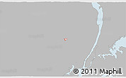 Gray 3D Map of ZIP code 07522, single color outside
