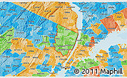 Political Shades 3D Map of ZIP codes starting with 076