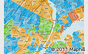 Political Shades Map of ZIP codes starting with 076