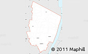 Silver Style Simple Map of ZIP codes starting with 076