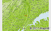 Physical Map of ZIP code 07624