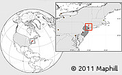 Blank Location Map of ZIP code 07675, highlighted country, highlighted state