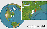 Satellite Location Map of ZIP code 07675, highlighted state
