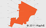 Political Simple Map of ZIP code 07675, single color outside, borders and labels