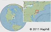 Savanna Style Location Map of ZIP code 07676, highlighted county, hill shading