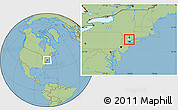 Savanna Style Location Map of ZIP code 07676, highlighted county