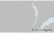 Gray 3D Map of ZIP code 07677, single color outside