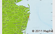 Physical Map of ZIP code 07723