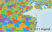Political 3D Map of ZIP code 07735