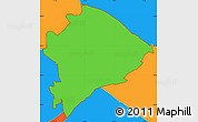 Political Simple Map of ZIP code 07901