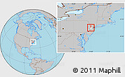 Gray Location Map of ZIP code 07921, highlighted county