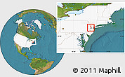 Satellite Location Map of ZIP code 07921, highlighted country, highlighted county