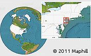 Satellite Location Map of ZIP code 07921, highlighted country, highlighted state