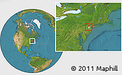 Satellite Location Map of ZIP code 07921, highlighted county