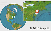 Satellite Location Map of ZIP code 07921, highlighted state