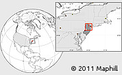 Blank Location Map of ZIP code 07922, highlighted country, highlighted state