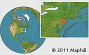 Satellite Location Map of ZIP code 07922
