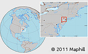 Gray Location Map of ZIP code 07924, highlighted county
