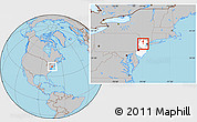 Gray Location Map of ZIP code 07924, highlighted state
