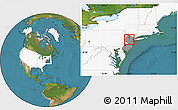 Satellite Location Map of ZIP code 07924, highlighted country, highlighted state