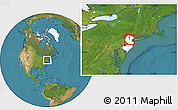 Satellite Location Map of ZIP code 07924, highlighted state