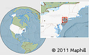 Savanna Style Location Map of ZIP code 07924, highlighted country, highlighted state, hill shading