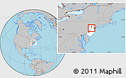 Gray Location Map of ZIP code 07931, highlighted state